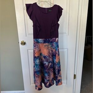 Purple and Multicolor Dress